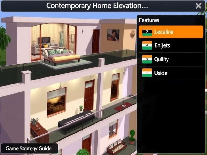 Contemporary Home Elevation Indian Localization Features